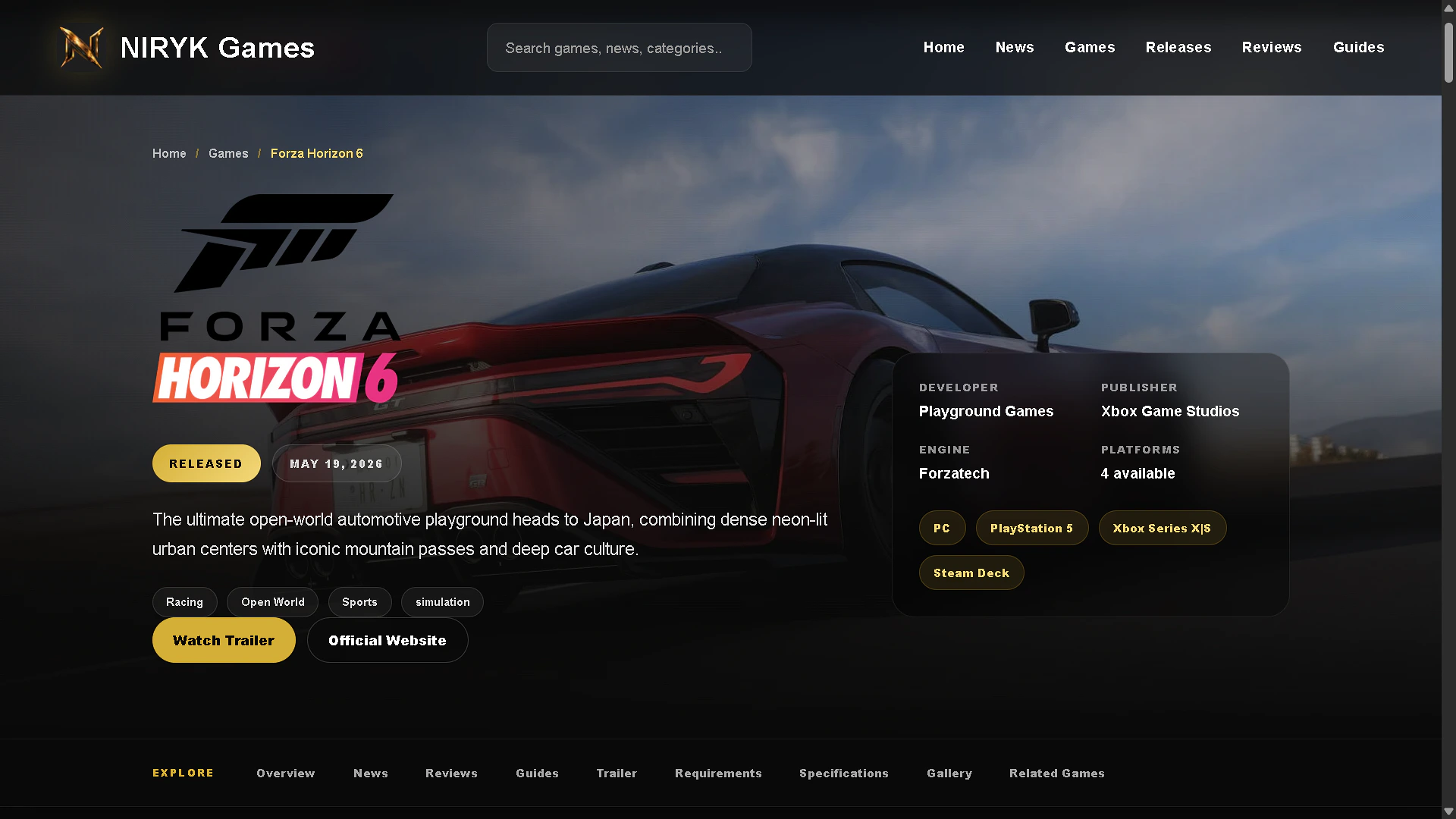 Game Page